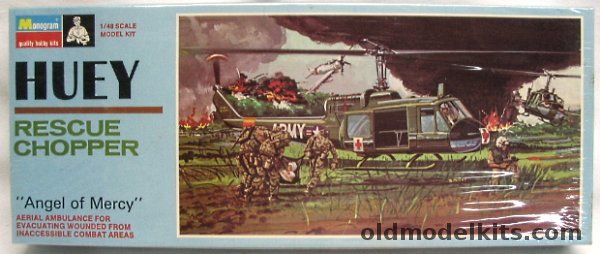 Monogram 1/48 UH-1B Iroquois Huey Rescue Chopper, PA152-100 plastic model kit